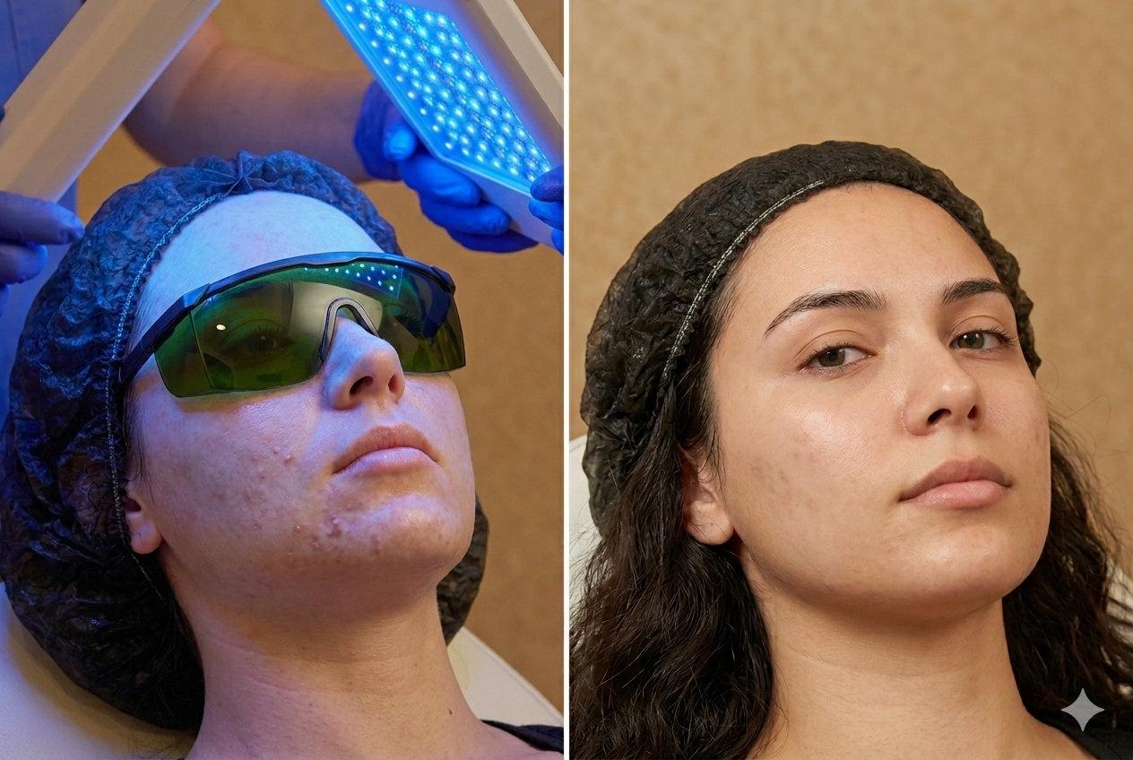 Acne treatment zone diagram